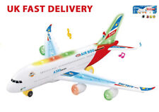 Airplane A380 Kids Electric Light & Sound  Bump & Go Airplane Toy Gift Xmas UK