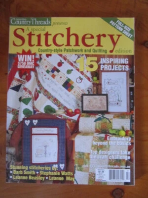 MAGAZINE AUSTRALIAN COUNTRY THREADS STITCHERY  VOL. 4  NO. 8   ** MUST SEE - Image 1 of 2