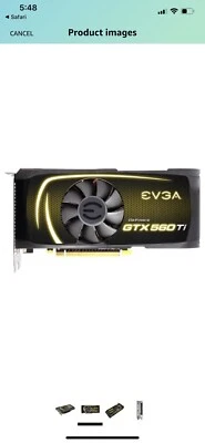 EVGA Nvidia GeForce GTX 560 Ti 1GB PCI-Express 2.0 X16 Graphics Video Card - Image 1 of 4