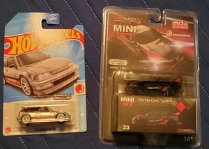 HOT WHEELS 90 HONDA CIVIC EF ZAMAC  MINI GT CIVIC TYPE R Lot - Picture 1 of 3