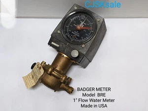 BADGER METER Model BRE 1" Water Flow Meter Made in USA (USED). - Picture 1 of 19