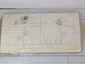 Antique 1920s Mollye Lilienfeld Designer Sheet Set White Fine Percale NOS Luxury - Picture 1 of 9