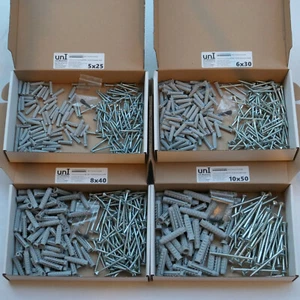 Angebot Fischer SX Dübel 704tlg mit Schrauben + Bit Set 5 6 8 10mm,  in Kartons - Bild 1 von 5
