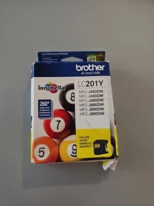 NIB Brother LC201Y Standard Yield Yellow Ink Cartridge Free Ship - Picture 1 of 7