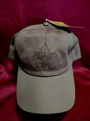 Boy Scouts BSA Official Uniform Green Cap Hat Adjustable Embroidered Logo NEW - Image 1 of 4