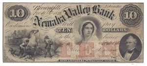 1856 Nemaha Valley Bank, Brownsville NE $10 Note No.454 (57940) - Picture 1 of 2