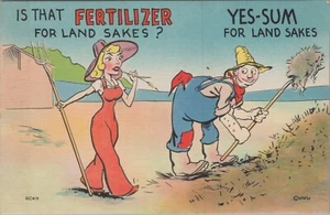c1940s Risque Comic Postcard Pretty Farm Girl Woman Farmer Haymaking MWM 11147.3 - Picture 1 of 7