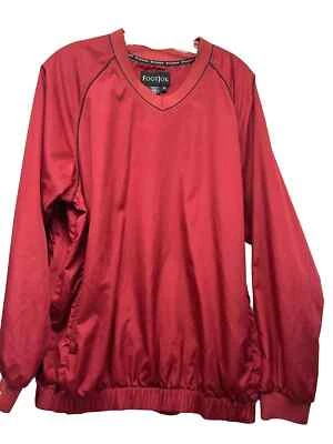 FootJoy Mens Medium Red V-Neck Pullover Golf Jacket (A3) - Image 1 of 4