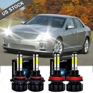 For Cadillac STS 2005-2011 - 4pcs LED Headlight Kit Bulb High / Low Beam 6000K - Bild 1 von 12