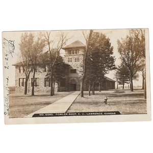 Fowler Shop K U Kansas Postkarte Rppc 1909 - Bild 1 von 2
