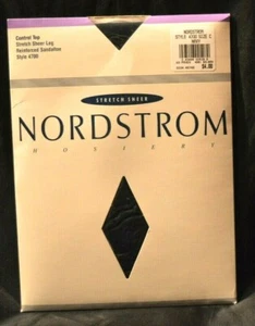 Nordstrom Stretch Sheer Pantyhose Choose Size C/D Navy Taupe Beige (AA31) - Imagen 1 de 4