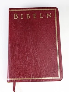 Vintage Religious Book 1992 Bibeln Large Print of Holy Bible in Swedish Language - Picture 1 of 20