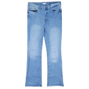 Good American Always Fits Classic Boot Cut Jeans Womens 14-18 Light Blue Denim - Picture 1 of 14