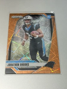 2024 Prizm Jonathan Brooks #357 Orange Lazer Rookie Carolina Panthers Football - Picture 1 of 2