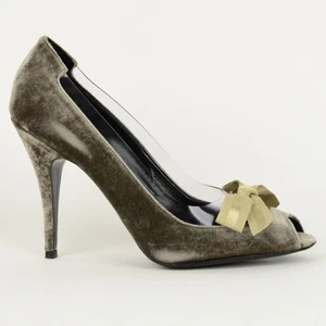 STELLA MCCARTNEY SHOES VELVET BOW PUMPS $545 sz IT 39.5 US 9.5 - Picture 1 of 9