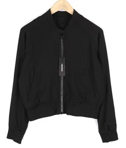DIESEL G-Absol-L Women Jacket L Black Bomber Zipper Pockets Lined RRP€250 * - Picture 1 of 13