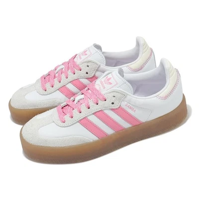 adidas Originals Sambae W White Bliss Pink Women Platform Casual Shoes IE9109 - Image 1 of 4