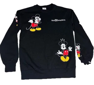 Disney Parks Walt Disney World Mickey Mouse Sweatshirt XS schwarz Grafik Rundhals - Bild 1 von 5