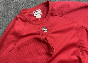 St. Louis Cardinals Pullover Shirt Herren L Majestic Therma Base Batting Practice - Bild 1 von 10