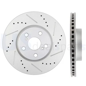 Drill & Slotted Front Disc Brake Rotors Fit For Pontiac Vibe Toyota Corolla - Picture 1 of 8