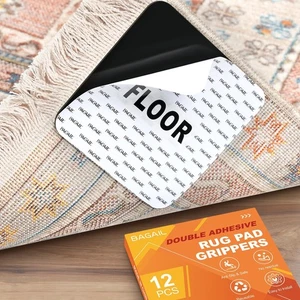 BAGAIL Teppichgreifer 12 Stück, rutschfeste Eckgriffe für Hartholzböden &...  - Bild 1 von 8