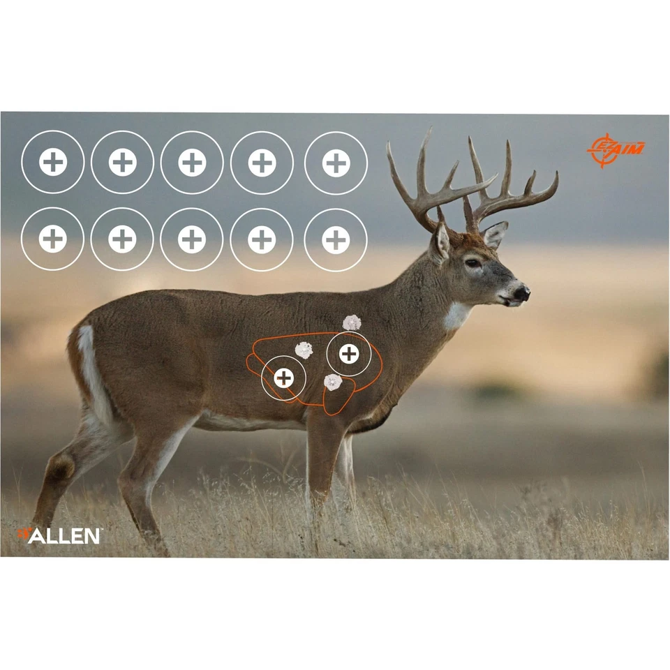 Allen 15286 Ezaim Four Color Whitetail Paper Target 16.5x24 2 Pk.