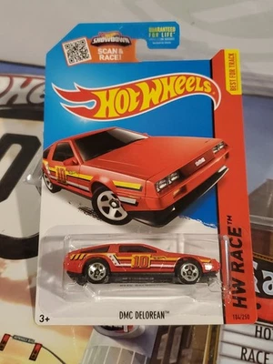 Hot Wheels 2015 HW Race Track Aces Delorean DMC-12 in Red - Image 1 of 4