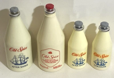 Old Spice Vintage Glass Bottle with Cologne and After Shave - Image 1 of 3