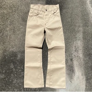1970s Vintage NWT Levi's Double Knee Bell Bottom Canvas Flare Youth Pants USA 23 - Picture 1 of 8