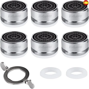 Ibergrif M91005 6 Piezas Aireador Grifo M24, Filtro Grifo de Lavabo de Cocina,  - Imagen 1 de 7
