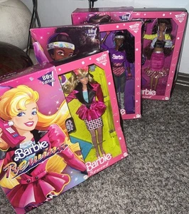 📼💓Barbie Rewind 2021 Mattel 80s Edition Retro Pop Culture Complete Set of 3 - Picture 1 of 20
