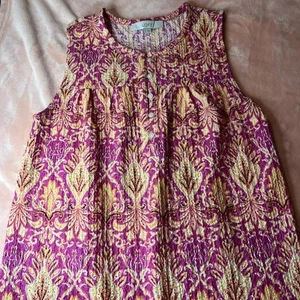 Ann Taylor LOFT T-Shirt Damen Größe XS Geometrisches Muster Ärmellos Mehrfarbig - Bild 1 von 7
