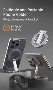 Magsafe Support Anneau de Doigt Téléphone Magnétique Double Face Support de Bureau pour iPhone - Photo 1 sur 40