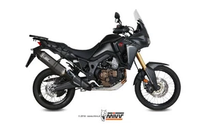 TUBO ESCAPE PARA HONDA CRF 1000 L AFRICA TWIN 2016 > 2019 MIVV SPEED EDGE Black - Imagen 1 de 3