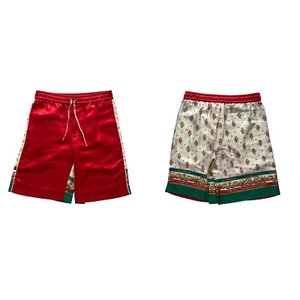 New Gucci Silk Graphic Print Shorts Size 44IT MSRP: $995 - Picture 1 of 8