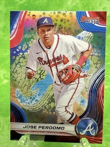 Jose Perdomo - Refractor - 2024 Bowman's Best #TP-1 Top Prospects Atlanta Braves - Picture 1 of 12