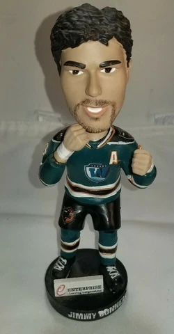 2013-14 JIMMY BONNEAU WORCESTER SHARKS BOBBLEHEAD BOBBLE FIST EUC Very Rare Cover