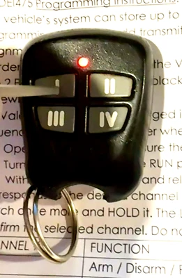 DIRECTED ELECTRONIC V60 EZSDEI475 1 WAY KEY FOB RPN 485M car starter 4 button - Image 1 of 4