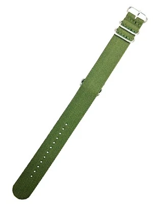 ONE PIECE NYLON BAND GREEN  COLOR SIZE 18/20/22/24MM HIGH QUALITY BAND - Image 1 of 2