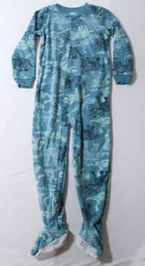 Carter's Kid's Zip-up 1-Piece Dinosaur Fleece Footie Pajamas MP9 Blue Size 6/6A - Picture 1 of 4