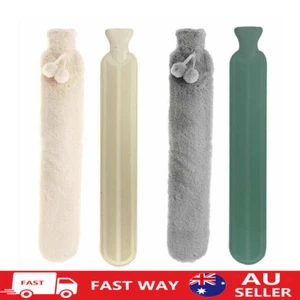 NEW Hot Water Bottle Large Long 1L Area Warm Relaxing Heat with Cover AU STOCK - Picture 1 of 12