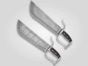 Paar Wing Chun Schmetterlingsschwerter Set | Hung Gar gefaltete Damaststahlklingen - Bild 1 von 3