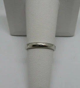 Tiffany & Co. Platinum and Diamonds Lucida 3mm Script Band Ring size 6 - Picture 1 of 7