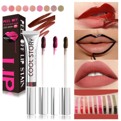 Peel-Off Tattoo Mask Lip Gloss Lip Liner Waterproof Long Lasting Matte-Lip-Stain - Image 1 of 4