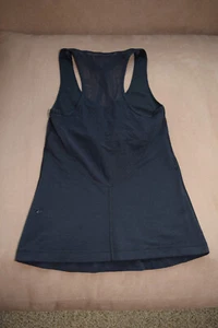 Lululemon Tankoberteil mit integriertem Regal-BH, schwarz mit Netzrücken Damen Gr. 4 - Bild 1 von 5