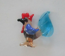 XTOP colorful rooster MINIATURE GLASS FIGURINE mini animal world Ganz er75042