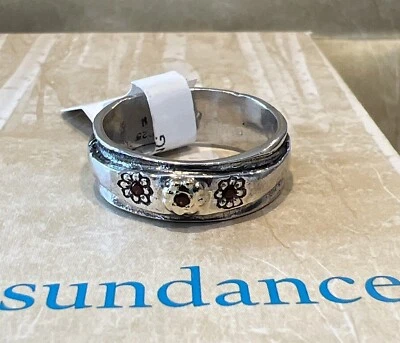 Nuevo con etiquetas Catálogo Sundance Plata Oro “Anillo Diadema Granate” Talla 8 $178 Foto 1 de 3