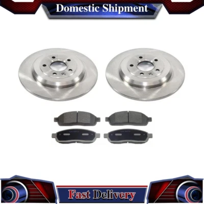 Rear Brake Rotors And Ceramic Brake Pads For 2011 2012 2013 2014 Ford Edge - Image 1 of 4