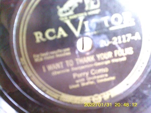 PERRY COMO 1946 RCA-20-2117 I WANT TO THANK YOU FOLKS PLAYED VG - Picture 1 of 2