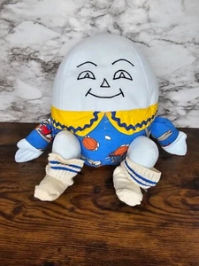 Vintage 1970's Handmade Humpty Dumpty Plush Stuffed Animal w/ Looney Tunes pants - Picture 1 of 6